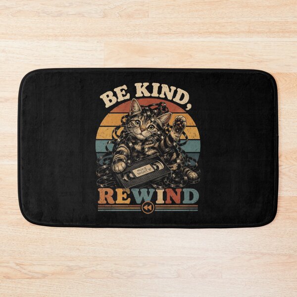 Item preview, Be Kind Rewind Cat designed and sold by GhoulishGraphX.