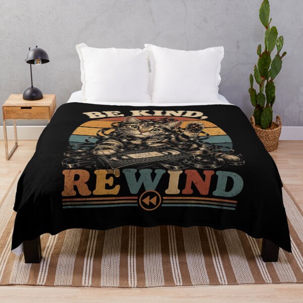 Item preview, Be Kind Rewind Cat designed and sold by GhoulishGraphX.