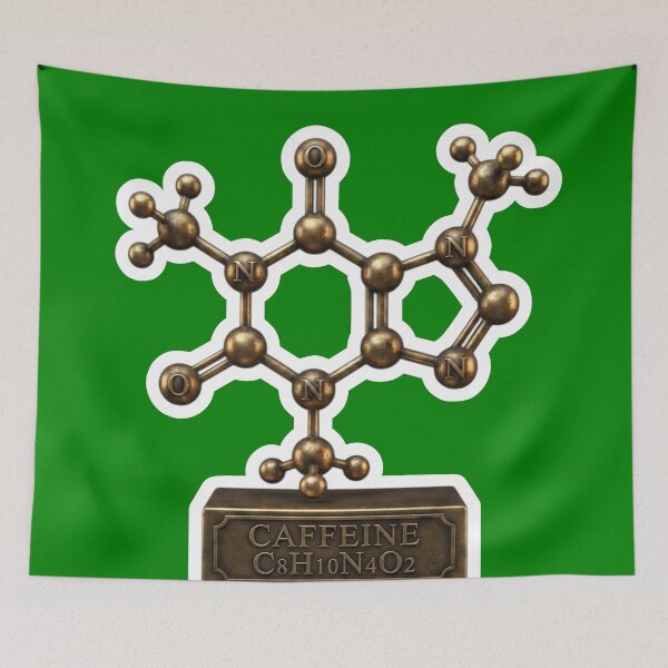 Item preview, Caffeine Molecule Gold Bronze designed and sold by FASAventuras.