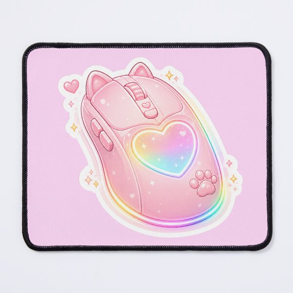 Item preview, Cute Pink Gamer Mouse  designed and sold by Christiana-Art.