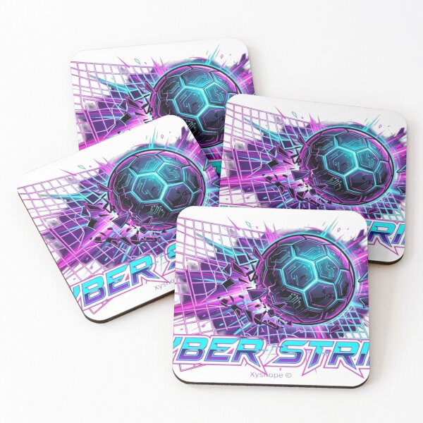 Item preview, Cyber Strike Futuristic Neon Soccer Graphic designed and sold by Xyshope.