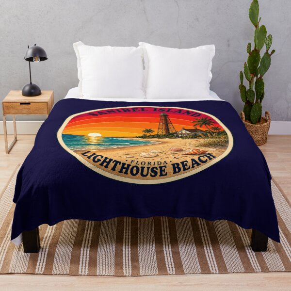 Artikelvorschau, Sanibel Island Florida Leuchtturm Strand Vintage Reiseabzeichen entworfen und verkauft von Swanny's Custom T-shirt and Gift Designs.