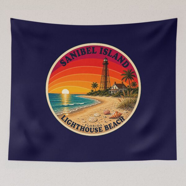 Item preview,  Sanibel Island Florida Lighthouse Beach Vintage Travel Badge designed and sold by Swanny's Custom T-shirt and Gift Designs.
