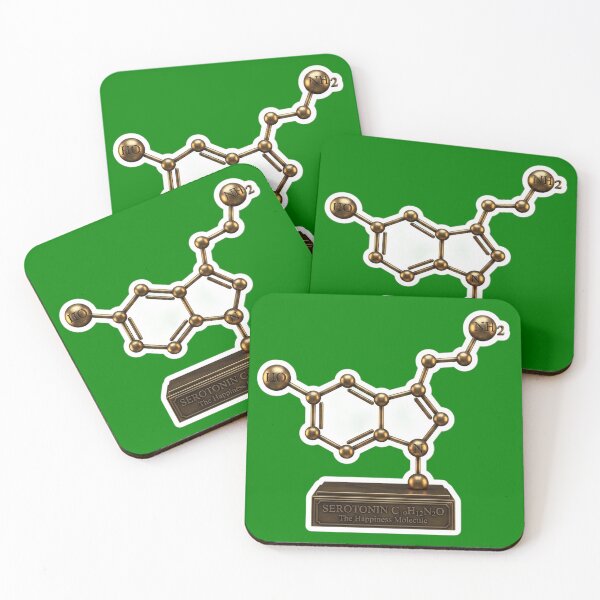 Item preview, Serotonin Molecule Gold Bronze designed and sold by FASAventuras.