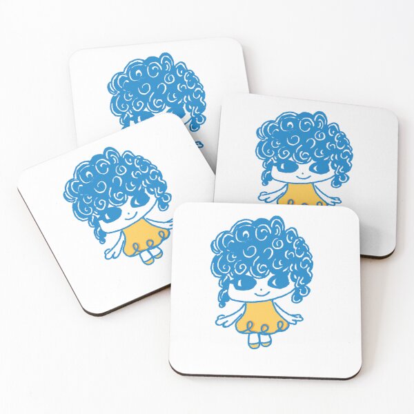 Item preview, Nabalee: The Cute Blue Curly Hair Spirit designed and sold by Charmiluka.
