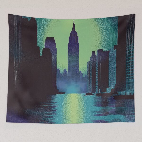 Item preview, Neon Metropolis Skyline designed and sold by ClubVacay.