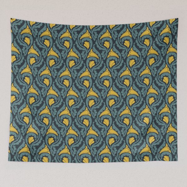 Item preview, Nouveau Abstract Floral - 232f34 designed and sold by knitetgantt.