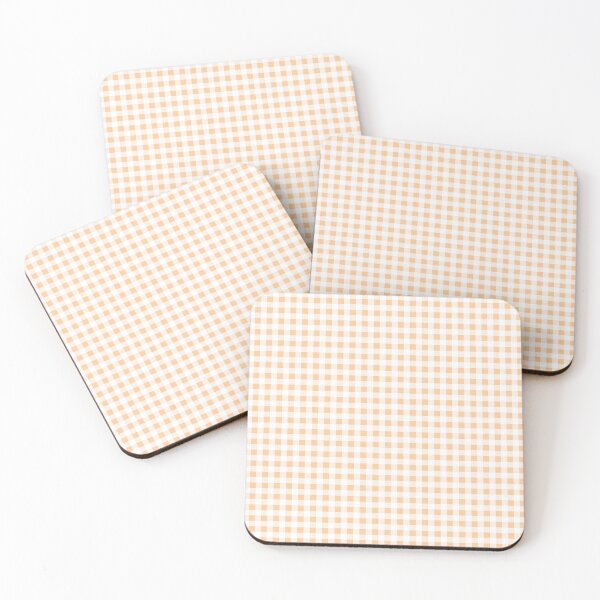 Item preview, Gingham Pattern Pastel Peach White designed and sold by Pinkdeer Designs.