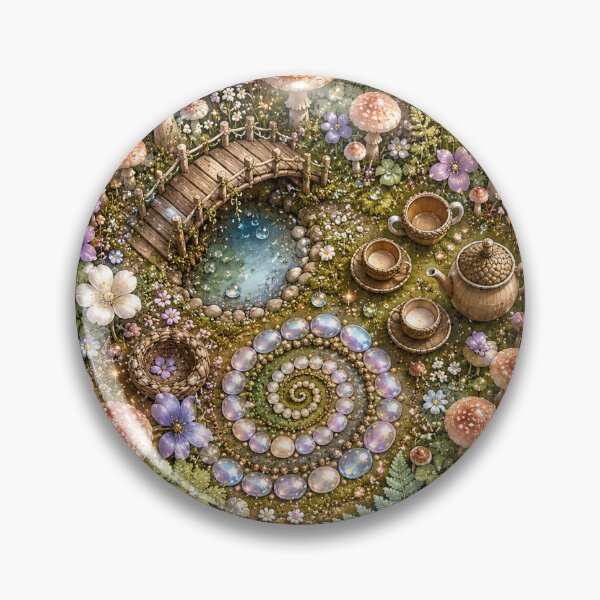 Item preview, Floral Spiral Mandala – Elegant Nature Sticker designed and sold by InkPixell.