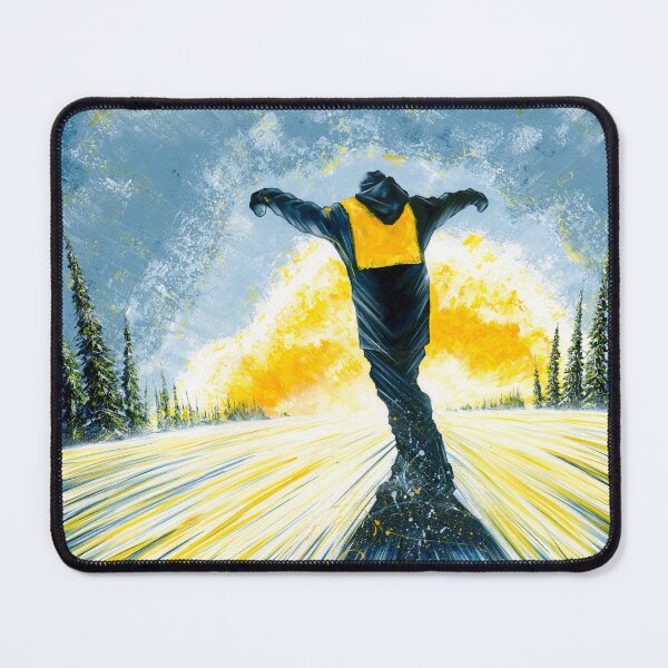 Item preview, Salute The Sun (V2) 2024 | Snowboard Sunset Painting | Mountain Adventure Artwork | Shred Art designed and sold by Shred Art Studio.