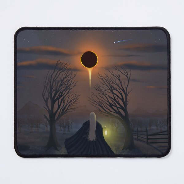 Item preview, Dark moon, girl walking outside at night with lantern designed and sold by Witseart.