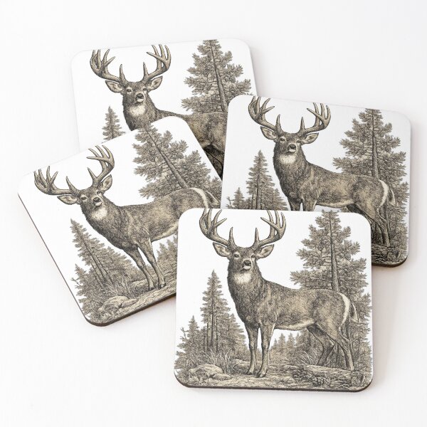 Item preview, White-Tailed Buck Forest designed and sold by KrungiT Design .