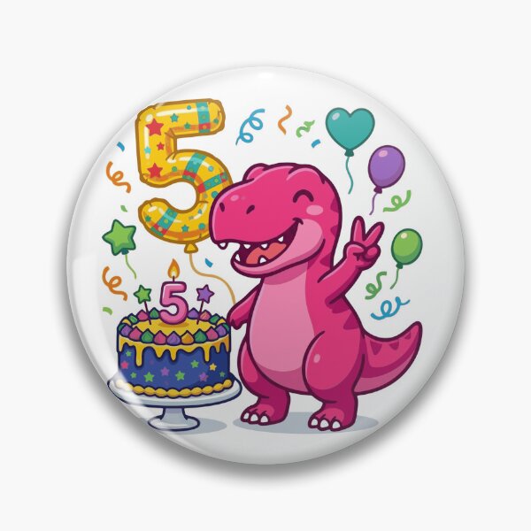 Item preview, Five Saurus pink T-rex 5th birthday dino lover designed and sold by Tronstell.