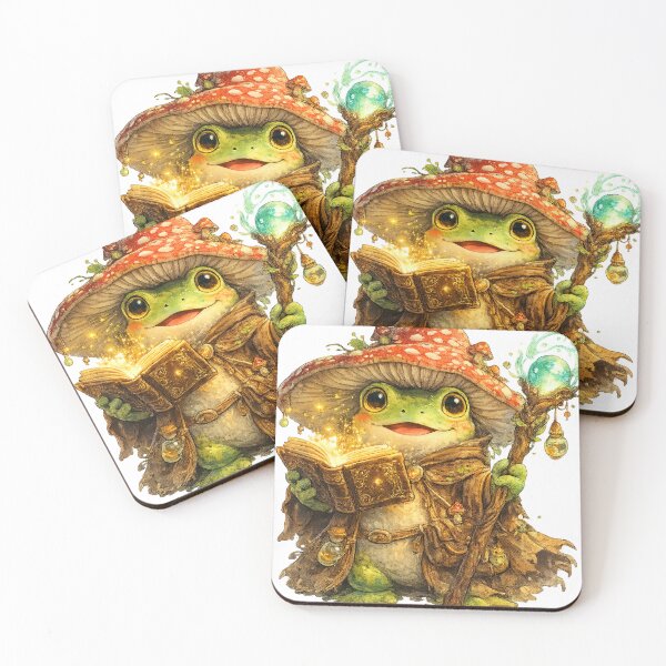 Item preview, Frog Wizard Casting Magical Spells designed and sold by KlyvoraPrints.