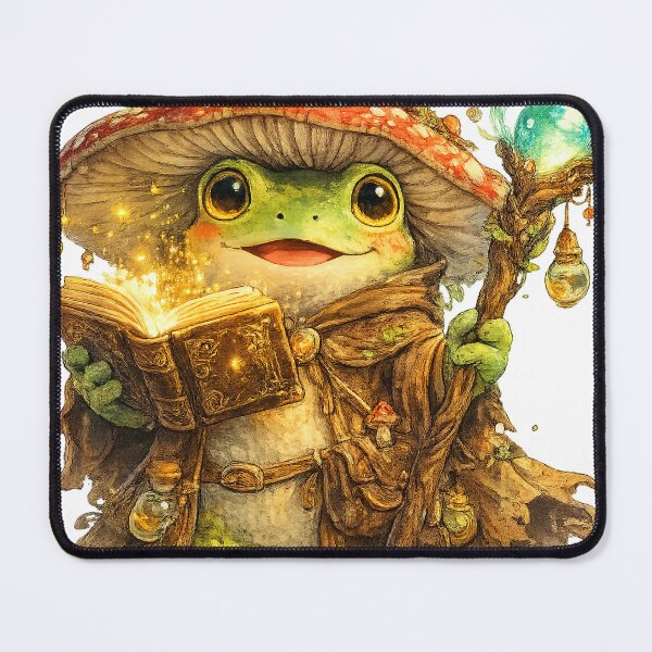 Item preview, Frog Wizard Casting Magical Spells designed and sold by KlyvoraPrints.