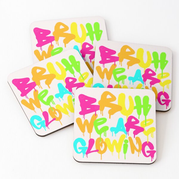 Item preview, Bruh We Are Glowing Neon Graffiti Rave Festival Streetwear designed and sold by mari-kayden.