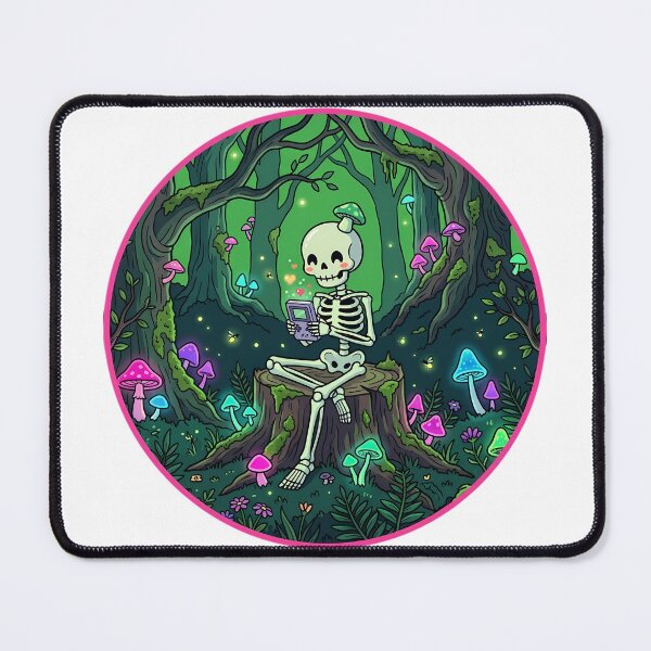 Item preview, Retro Gaming Skeleton Mushroom Forest designed and sold by Sabsll.