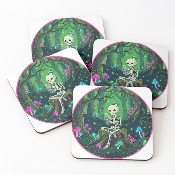 Item preview, Retro Gaming Skeleton Mushroom Forest designed and sold by Sabsll.