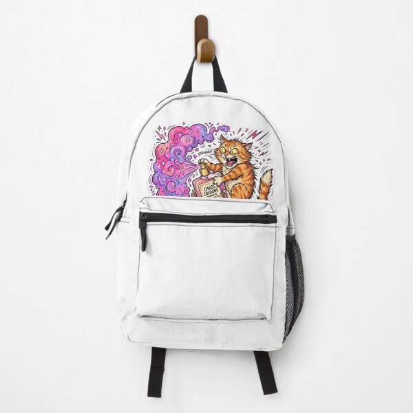 Item preview, Chaotic Cat Spraying Perfume Funny Sticker Art designed and sold by Purrlume.