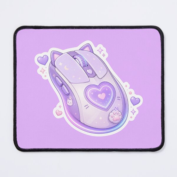 Item preview, Cute Purple Gaming Mouse Sticker designed and sold by Christiana-Art.