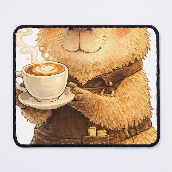 Item preview, Capybara Barista Serving Fresh Coffee designed and sold by KlyvoraPrints.