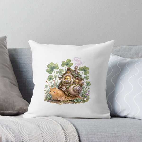 Item preview, Lucky Snail Cottage – Whimsical Garden Sticker designed and sold by InkPixell.