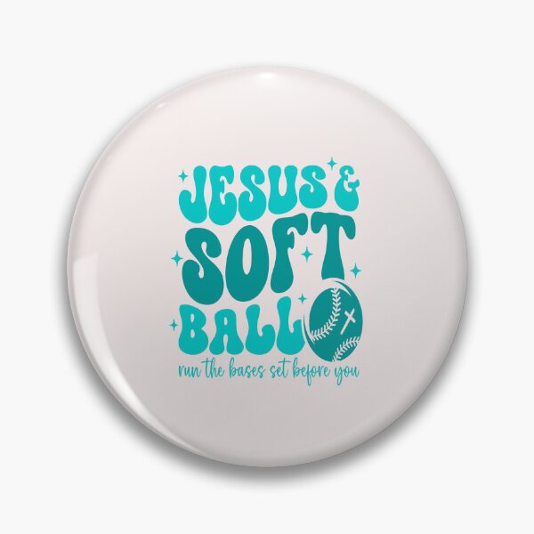Item preview, Jesus And Softball Run The Bases Set Before You Christian Faith designed and sold by mari-kayden.