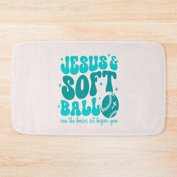 Item preview, Jesus And Softball Run The Bases Set Before You Christian Faith designed and sold by mari-kayden.