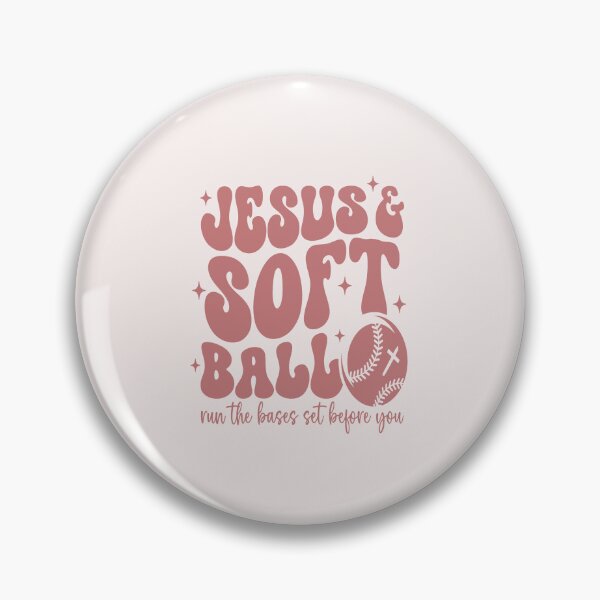 Item preview, Jesus And Softball Run The Bases Set Before You Christian Faith designed and sold by mari-kayden.