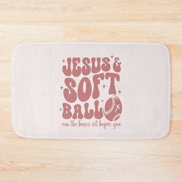 Item preview, Jesus And Softball Run The Bases Set Before You Christian Faith designed and sold by mari-kayden.