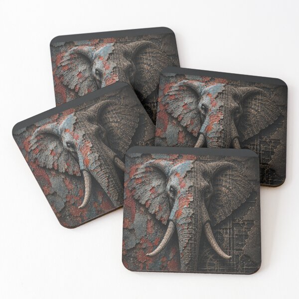 Item preview, Engineer Structure Beneath Elephant Blueprint Canvas Print designed and sold by SavannaStrikes.