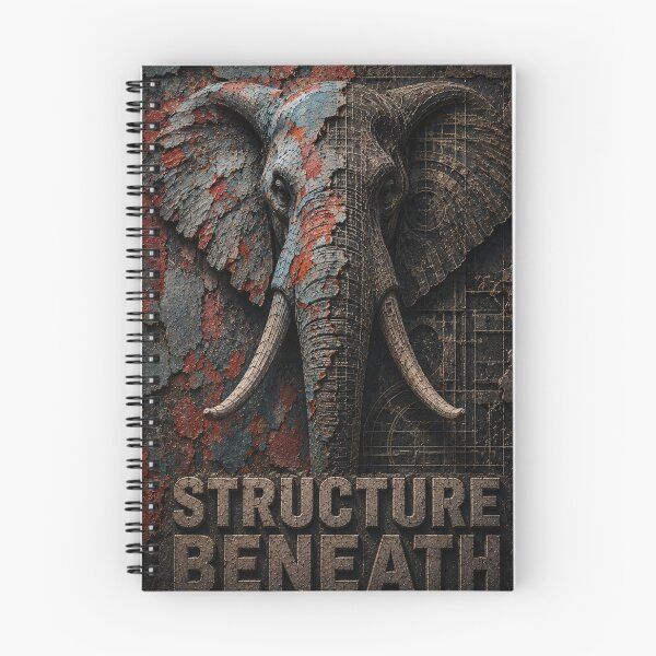 Item preview, Engineer Structure Beneath Elephant Blueprint Canvas Print designed and sold by SavannaStrikes.