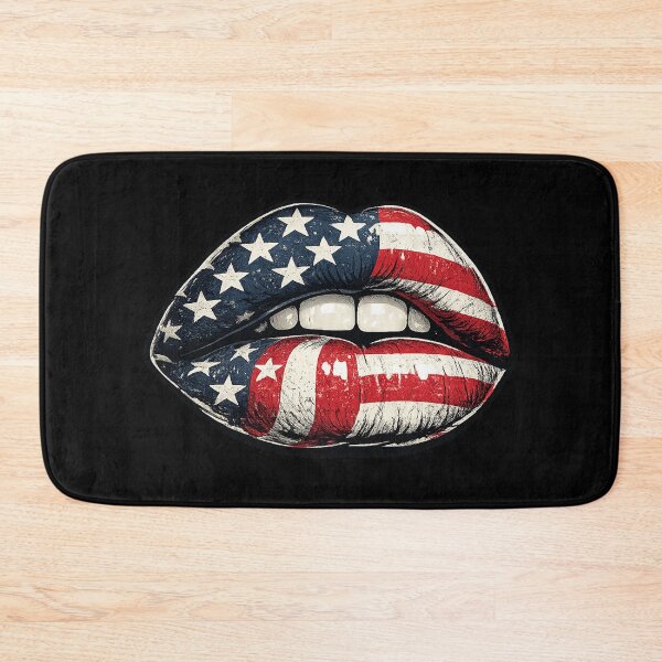 Item preview, American Flag Lips Patriotic Bold USA Design designed and sold by DjFreeq.