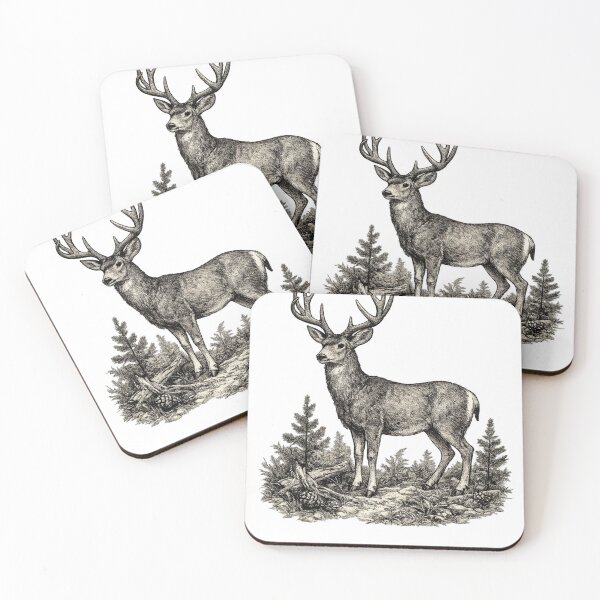 Item preview, Mule Deer Woodland designed and sold by KrungiT Design .