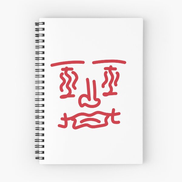 Item preview, Red Minimalist Doodle Face – Bold Abstract Character Illustration designed and sold by felipemaldonadoart.