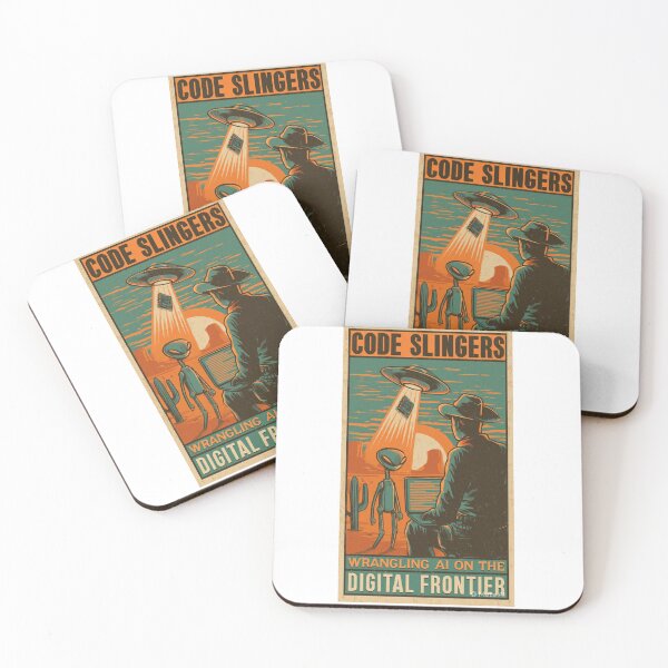 Item preview, Code Slinger- Wrangling AI on the Digital frontier designed and sold by Wear your geek.