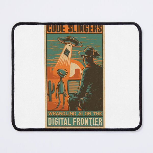 Item preview, Code Slinger- Wrangling AI on the Digital frontier designed and sold by Wear your geek.