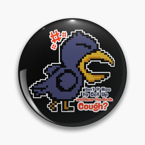 Item preview, Isn't It Nice to Hear the Birds Cough – Funny Eco Protest Pixel Art Retro Bird Design designed and sold by Message from Earth.