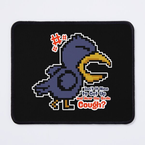Item preview, Isn't It Nice to Hear the Birds Cough – Funny Eco Protest Pixel Art Retro Bird Design designed and sold by Message from Earth.