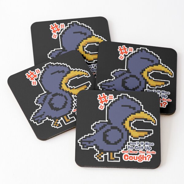 Item preview, Isn't It Nice to Hear the Birds Cough – Funny Eco Protest Pixel Art Retro Bird Design designed and sold by Message from Earth.