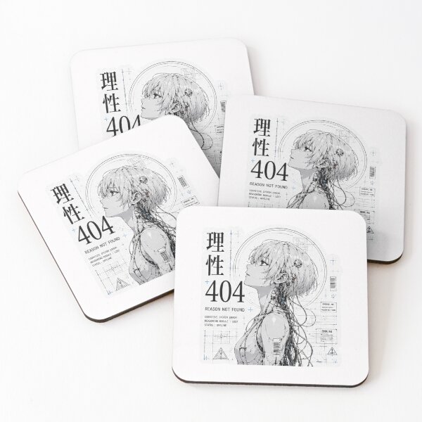Item preview, Reason 404 (理性404) - Cyberpunk Edition Monochrome Android Line Art designed and sold by Japan-kanji-ya.