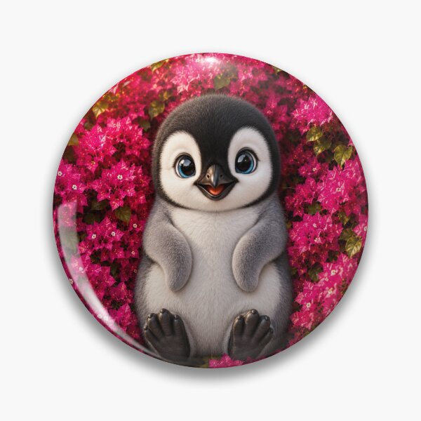 Item preview, Cute Baby Penguin in Pink Blossoms designed and sold by Rohan132.