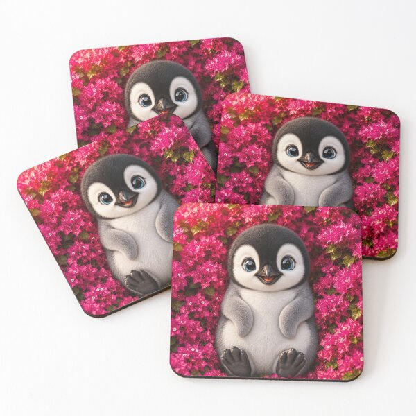 Item preview, Cute Baby Penguin in Pink Blossoms designed and sold by Rohan132.
