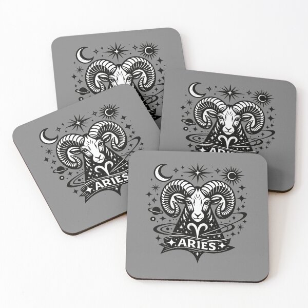 Item preview, Aries Cosmic Mid‑Century Zodiac Design designed and sold by FilBlue.