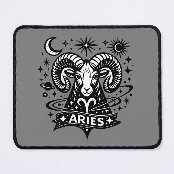 Item preview, Aries Cosmic Mid‑Century Zodiac Design designed and sold by FilBlue.