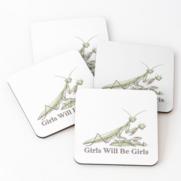 Item preview, Girls Will Be Girls Praying Mantis Entomology Biology Humor designed and sold by HumansStuck12.
