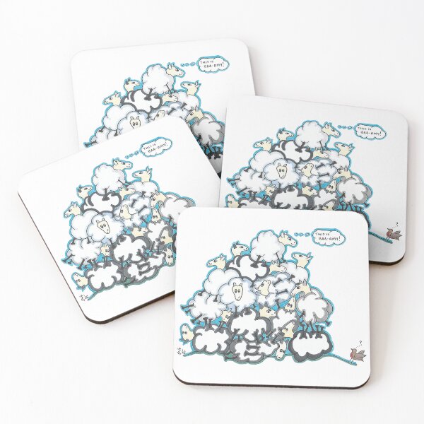 Item preview, A Heap Of Sheep - Hand Drawn Cartoon Joke designed and sold by AJPrettyObscene.