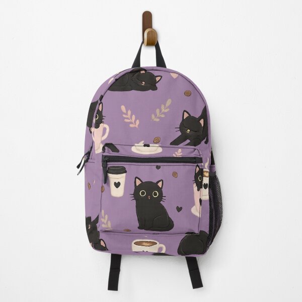 Item preview, Black Cat Coffee Pattern | Cute Cat Lover Seamless Blanket | Home Decor Design designed and sold by MimiSabu.