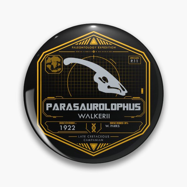 Item preview, Parasaurolophus walkeri - Paleontology Expedition Industrial Badge designed and sold by Grimtech Workshop.