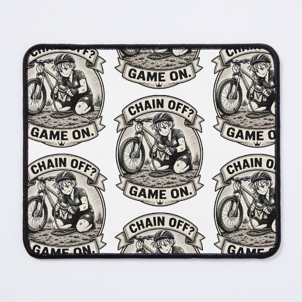 Item preview, Chain Off? Game On – Funny Cyclist Repair Humour Vintage Retro Badge Tee designed and sold by Pedal & Pace.